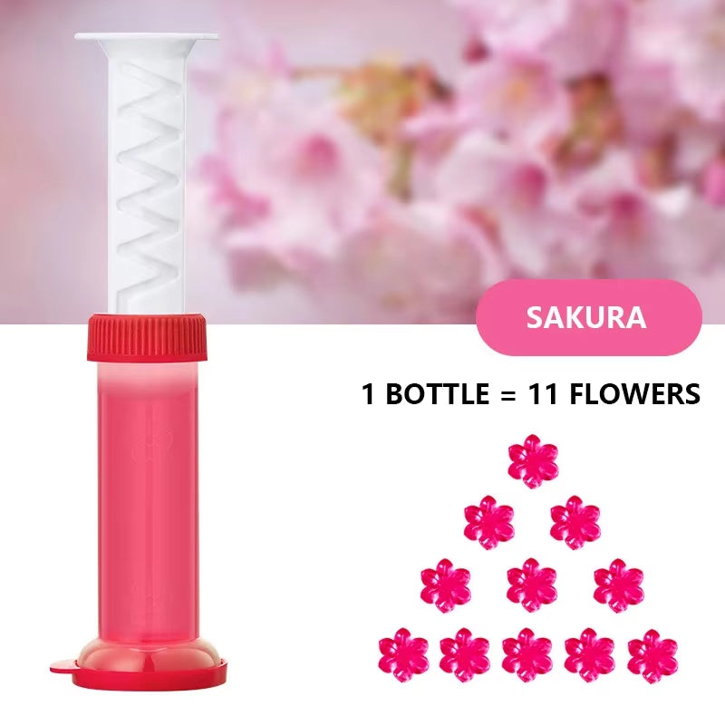 1/2Pcs Flower Toilet Cleaner Gel Syringe Aromatic Drain Toilet Cleaning Detergent Air Freshener Remove Odors Home Bathroom Tools