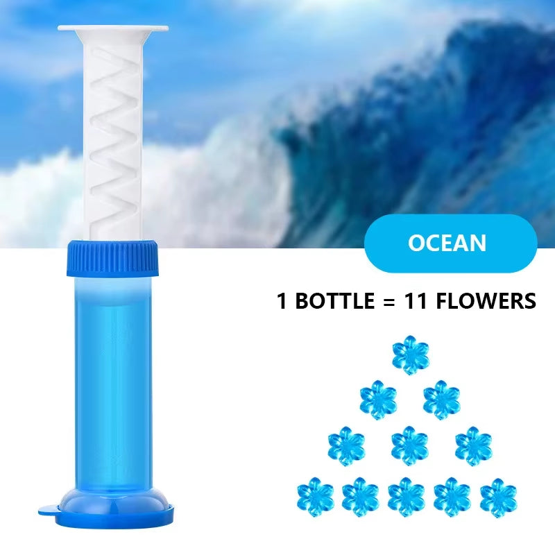 1/2Pcs Flower Toilet Cleaner Gel Syringe Aromatic Drain Toilet Cleaning Detergent Air Freshener Remove Odors Home Bathroom Tools